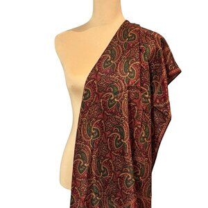 VTG 80s Paisley Large Square Silk Scarf Japan Academia Heritage Old Money